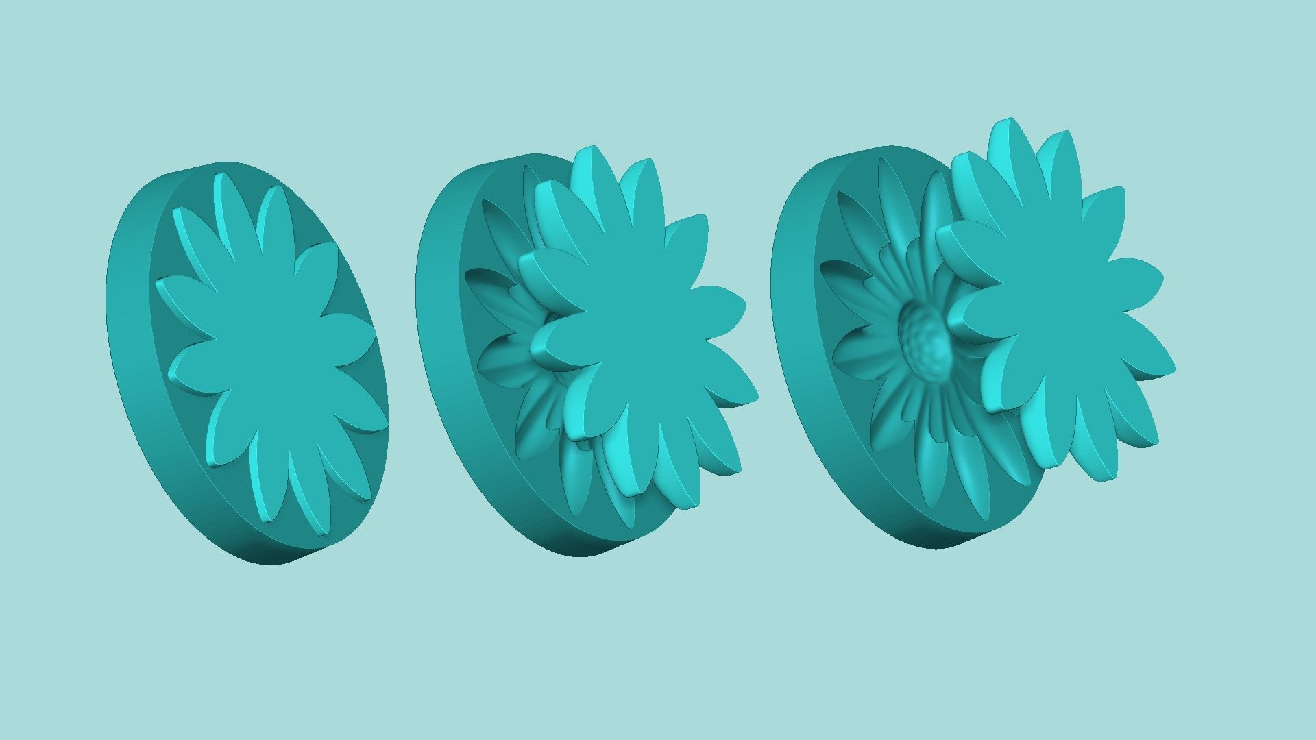 Margarita Flower 02 - Mold Silicon Maker - Template 3D print model_8