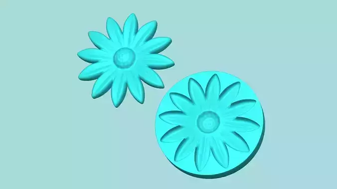Margarita Flower 02 - Mold Silicon Maker - Template 3D print model