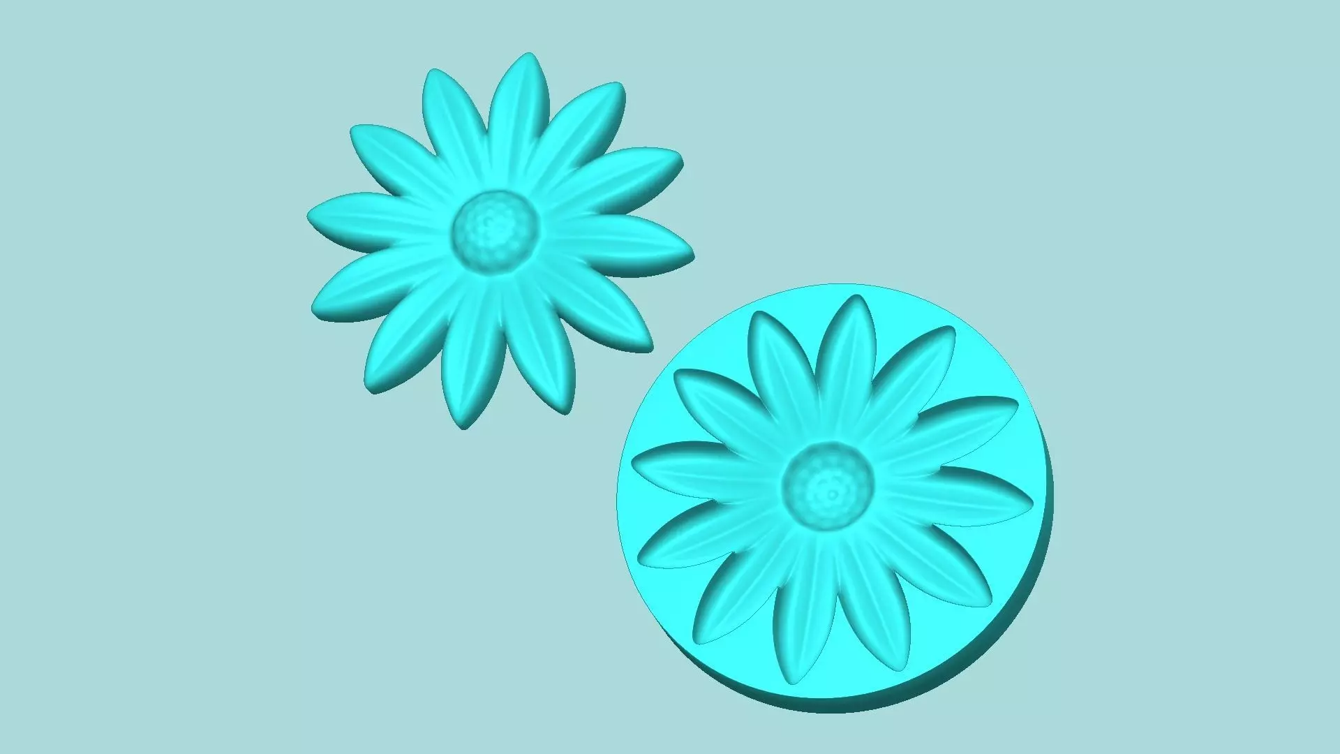 Margarita Flower 02 - Mold Silicon Maker - Template 3D print model_0