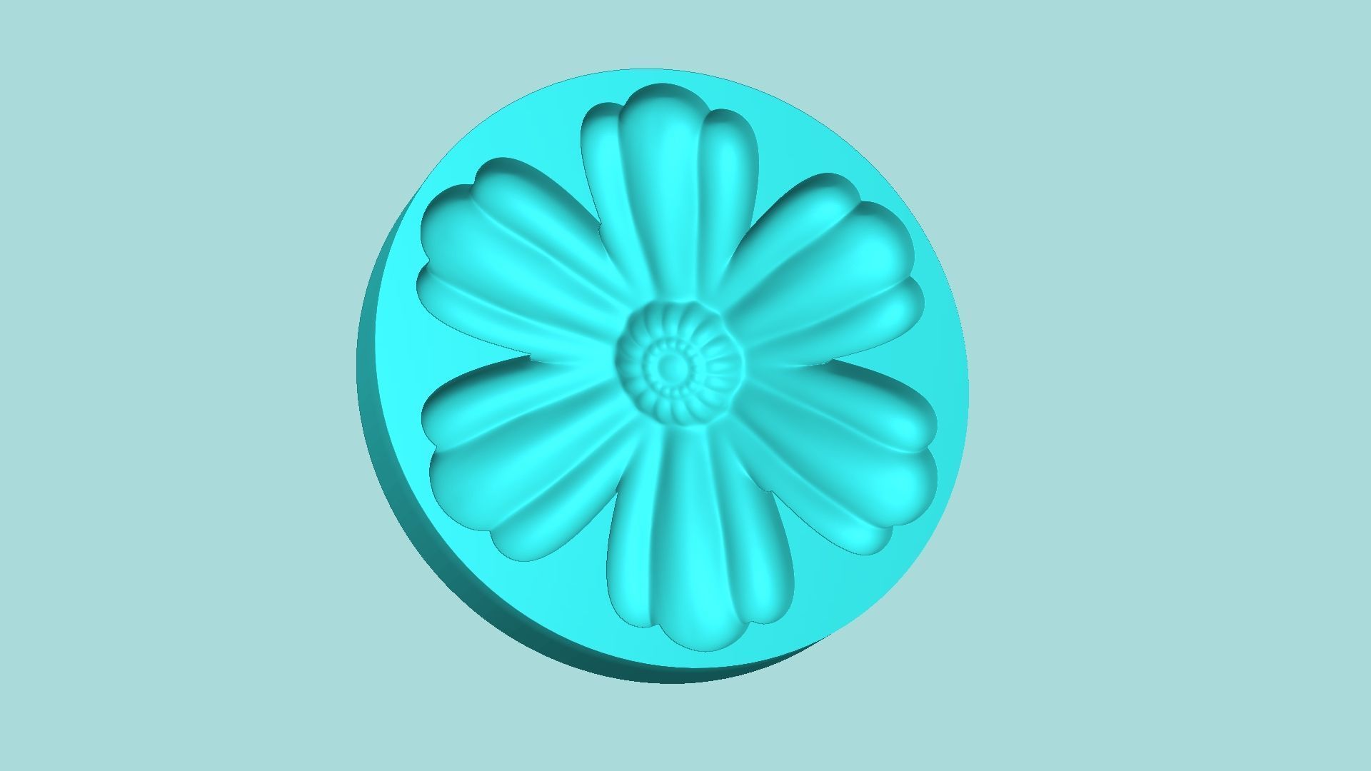 Margarita Flower 01 - Mold Silicon Maker - Template 3D print model_3