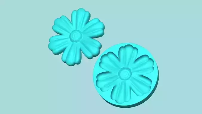 Margarita Flower 01 - Mold Silicon Maker - Template 3D print model