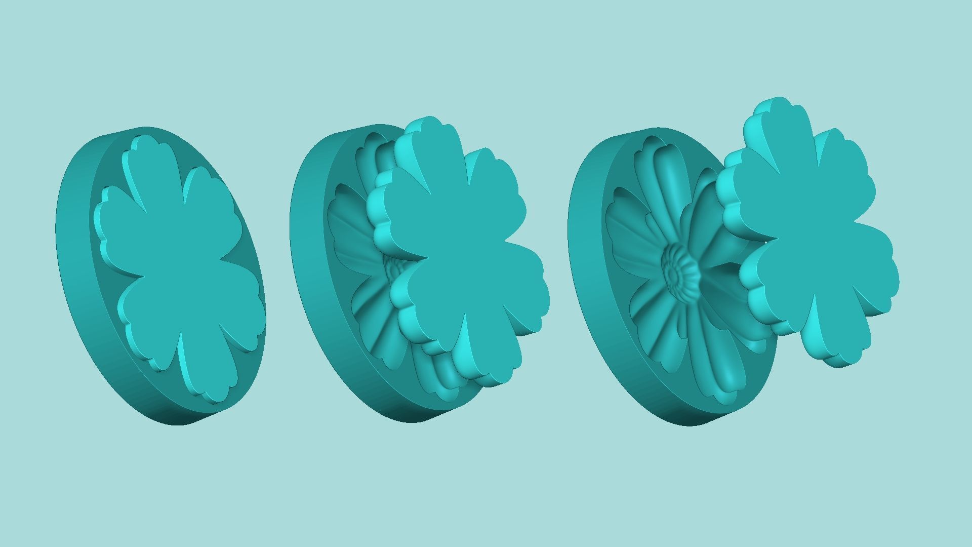 Margarita Flower 01 - Mold Silicon Maker - Template 3D print model_8