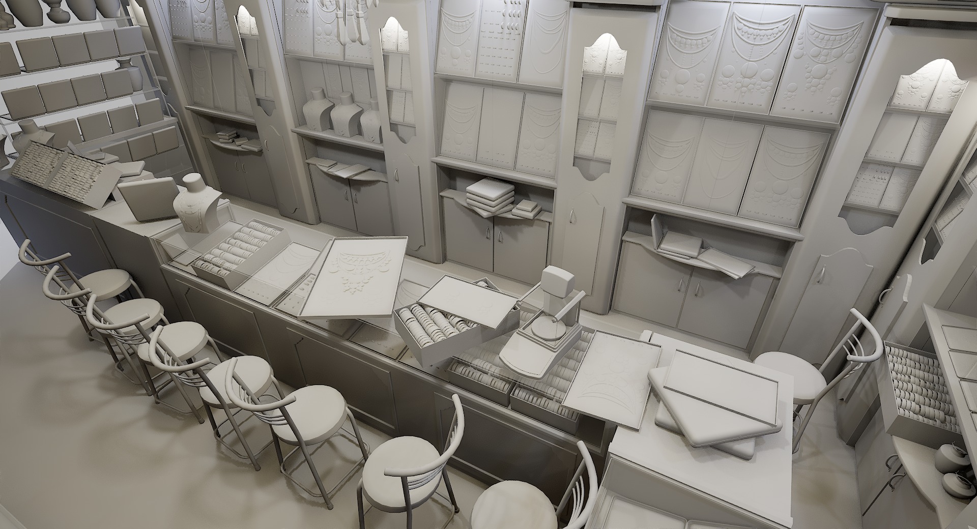 Jewellery shop 3D Model By zambeelstudios Low-poly 3D model_13