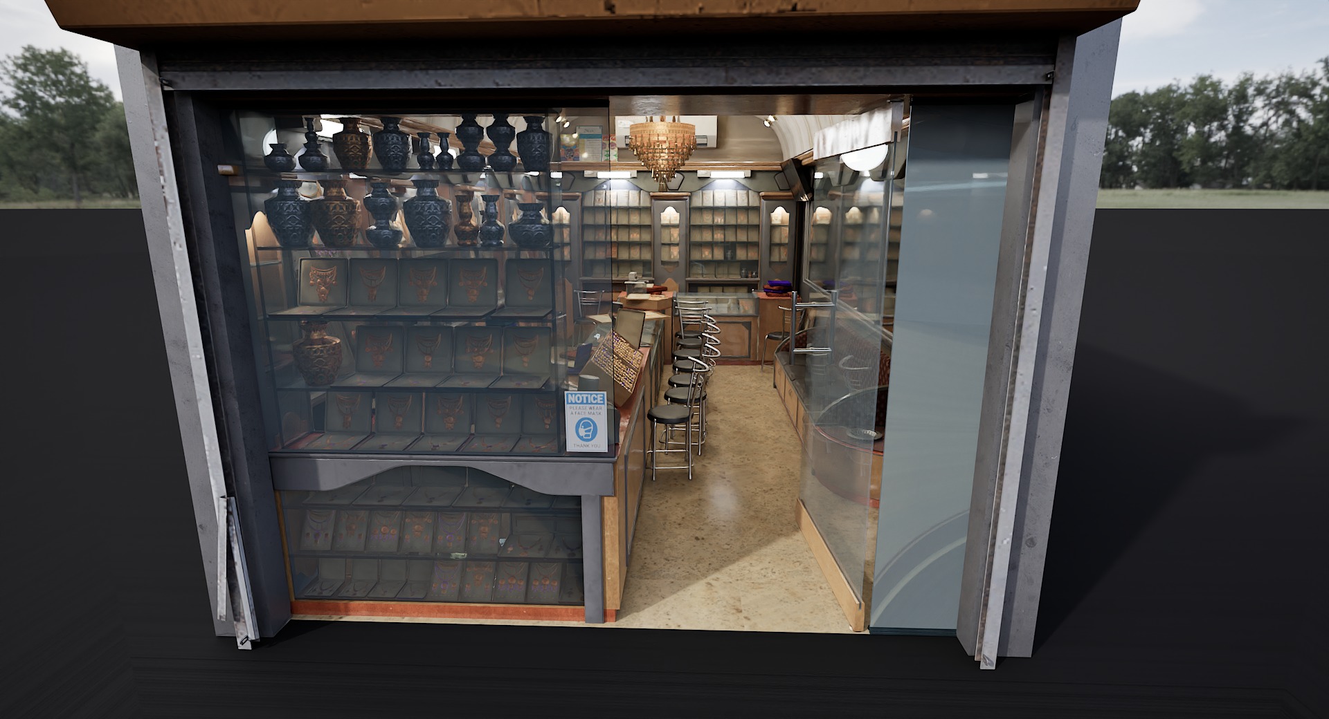 Jewellery shop 3D Model By zambeelstudios Low-poly 3D model_7