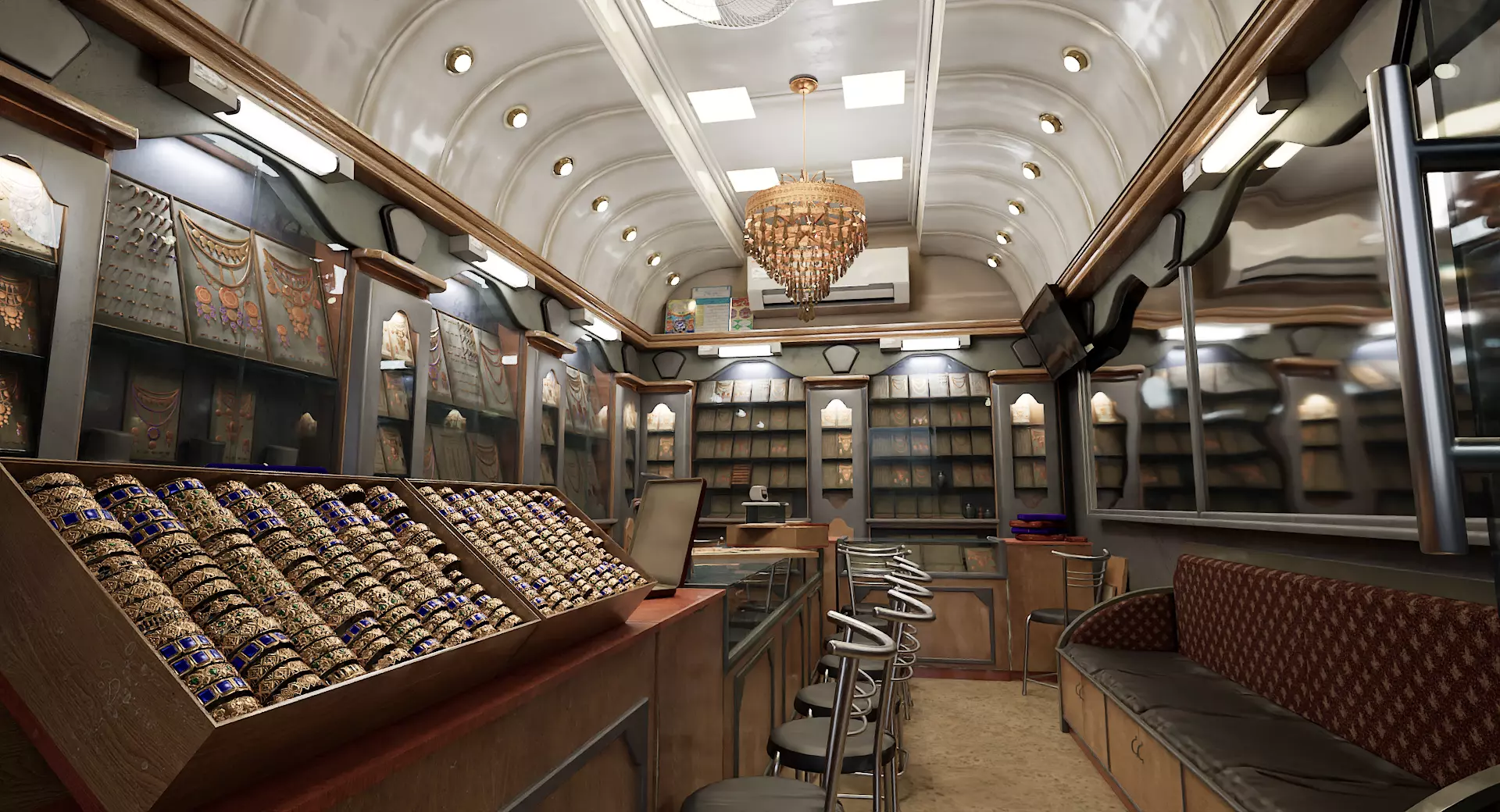 Jewellery shop 3D Model By zambeelstudios Low-poly 3D model_0