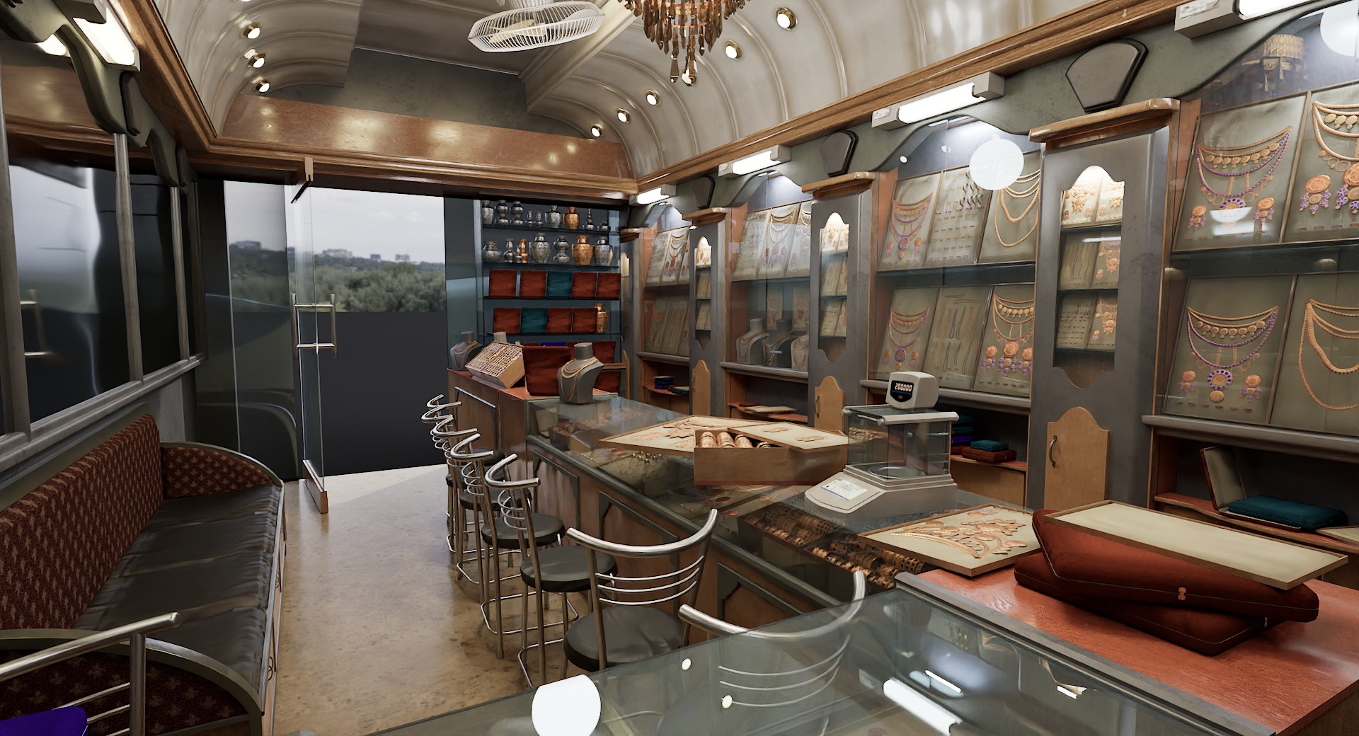 Jewellery shop 3D Model By zambeelstudios Low-poly 3D model_4