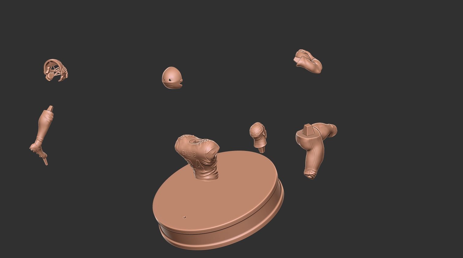 Nick Chubb 3D print model_7