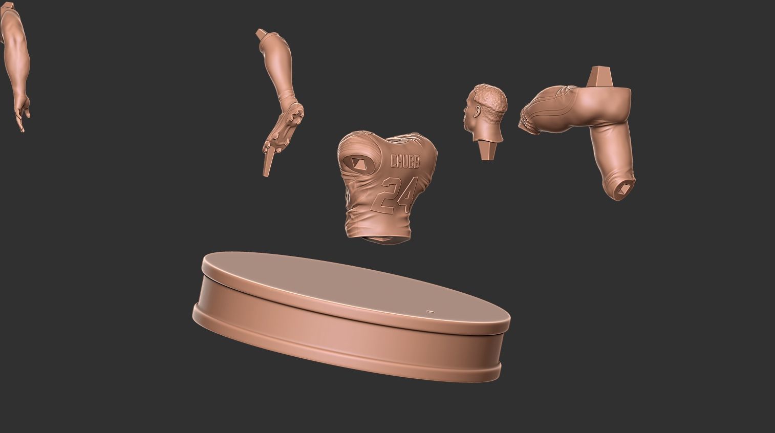 Nick Chubb 3D print model_6