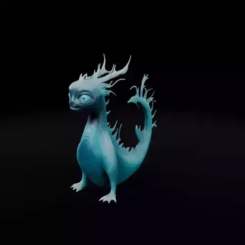 Tidal Wraith - Ethereal 3D Model for Games  Animations Low-poly 3D model