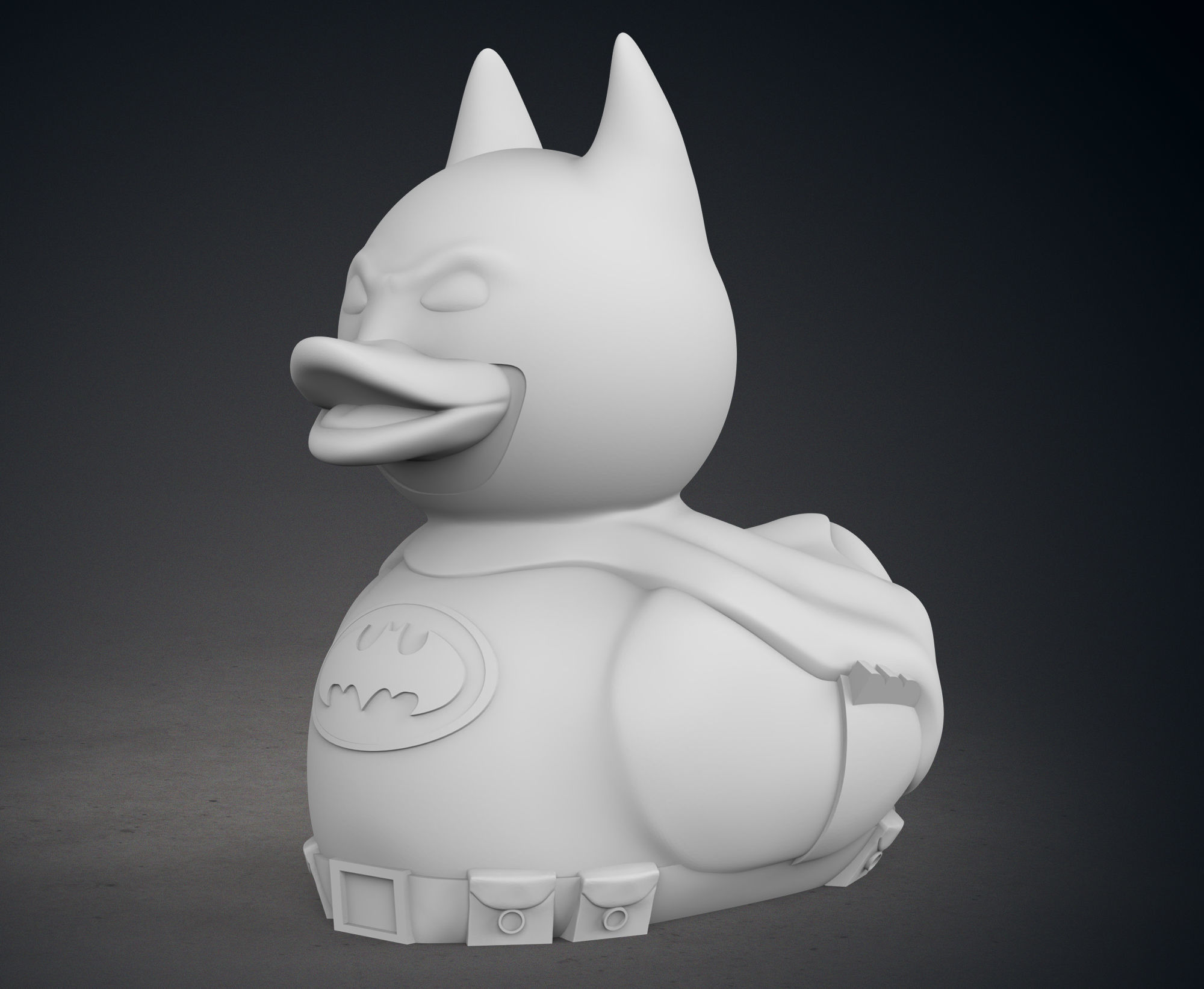 Cute Batman Rubber Duck 3D print model_3