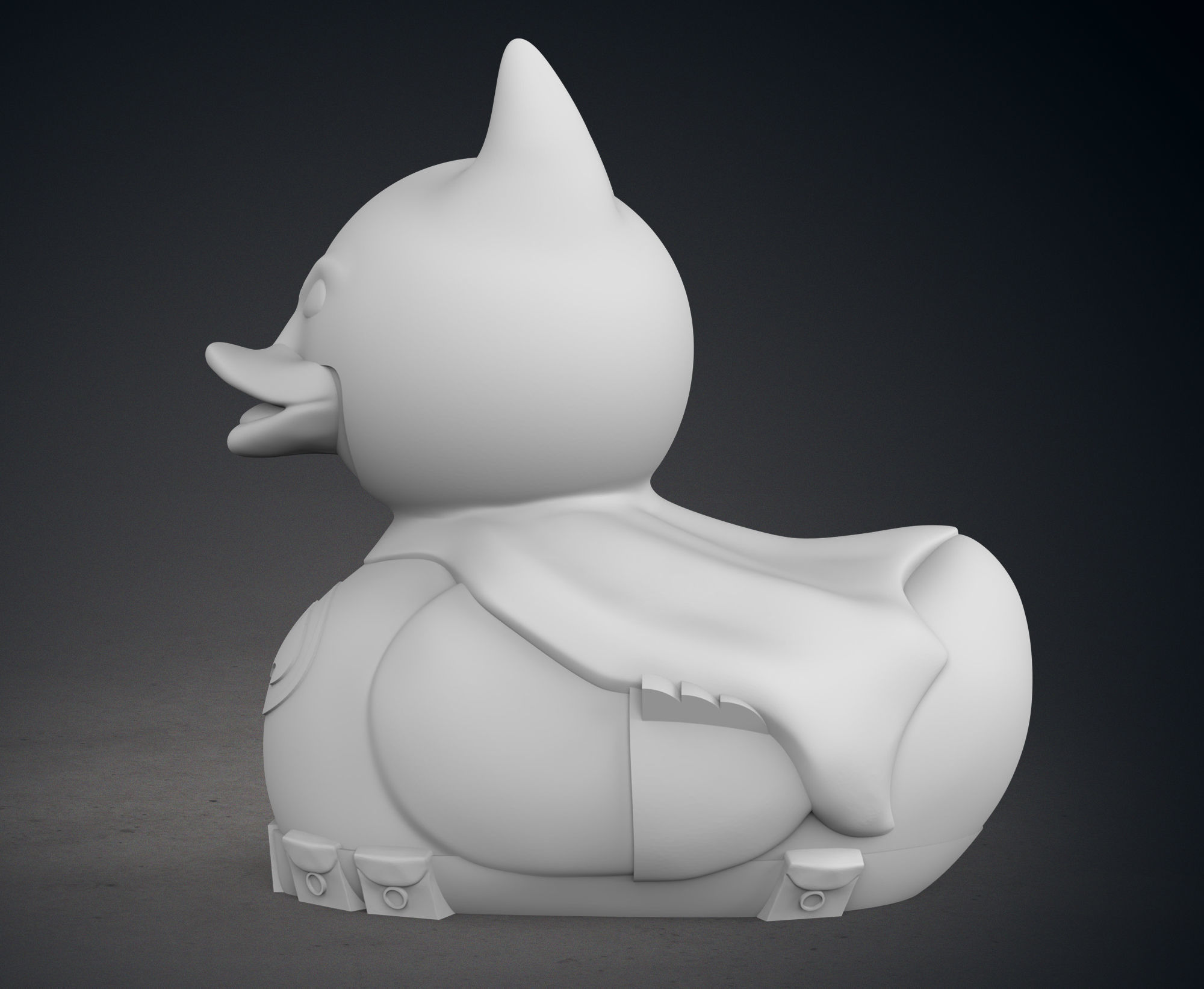 Cute Batman Rubber Duck 3D print model_4