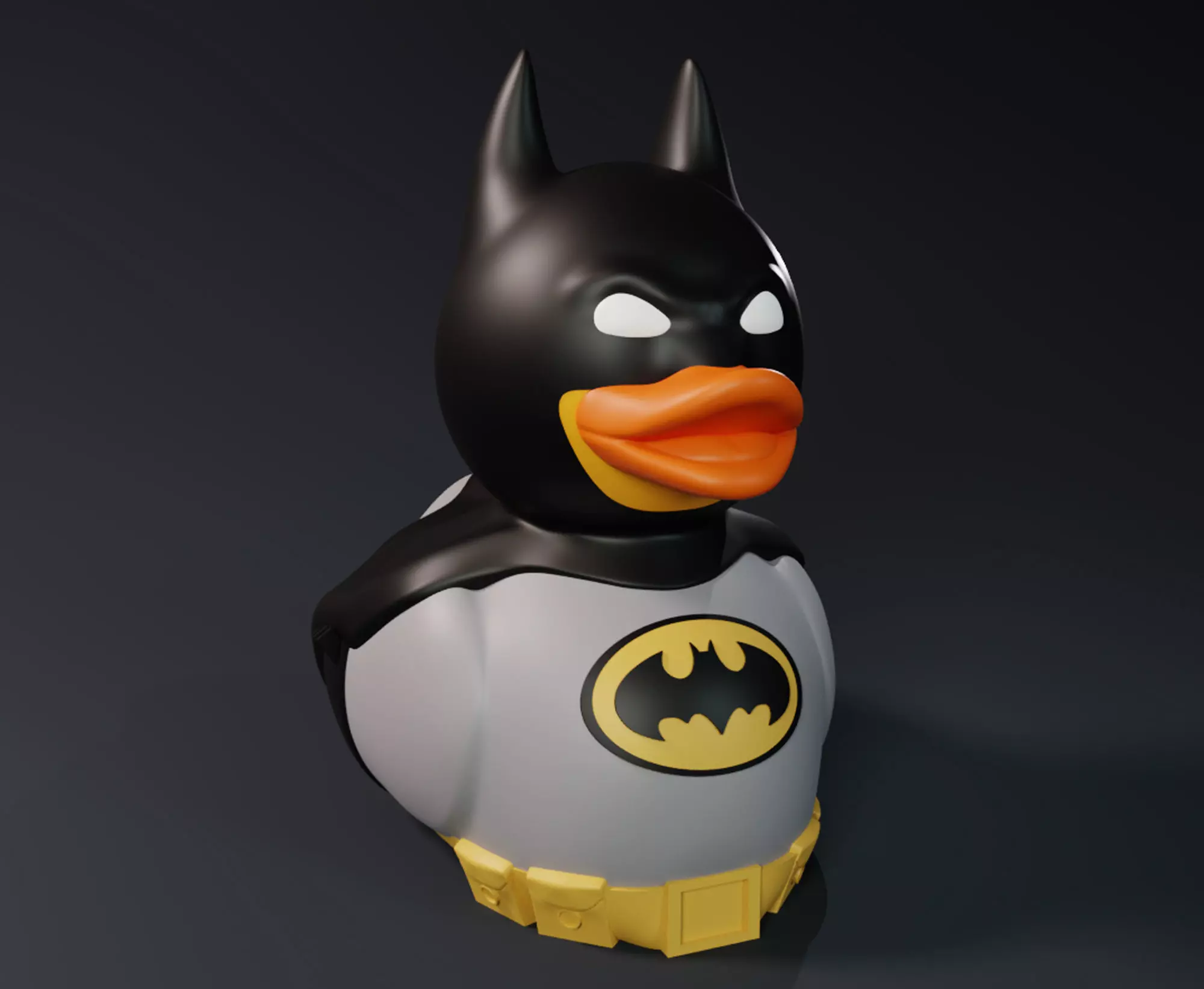Cute Batman Rubber Duck 3D print model_0