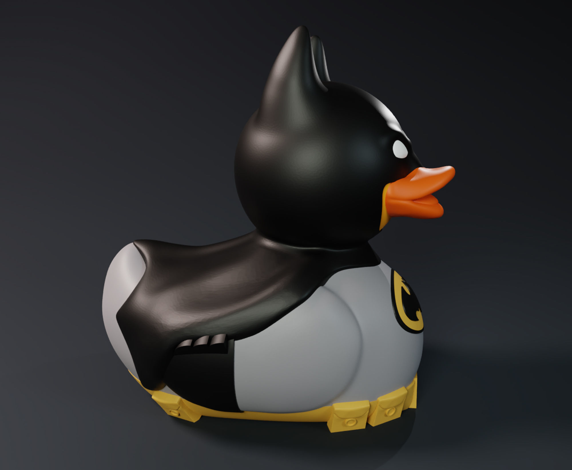 Cute Batman Rubber Duck 3D print model_1