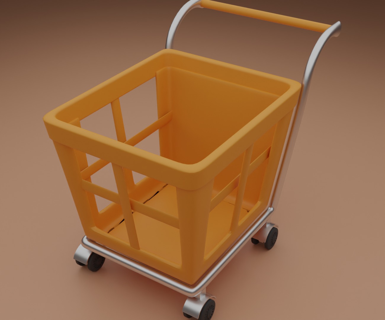 3d cart Free low-poly 3D model_1