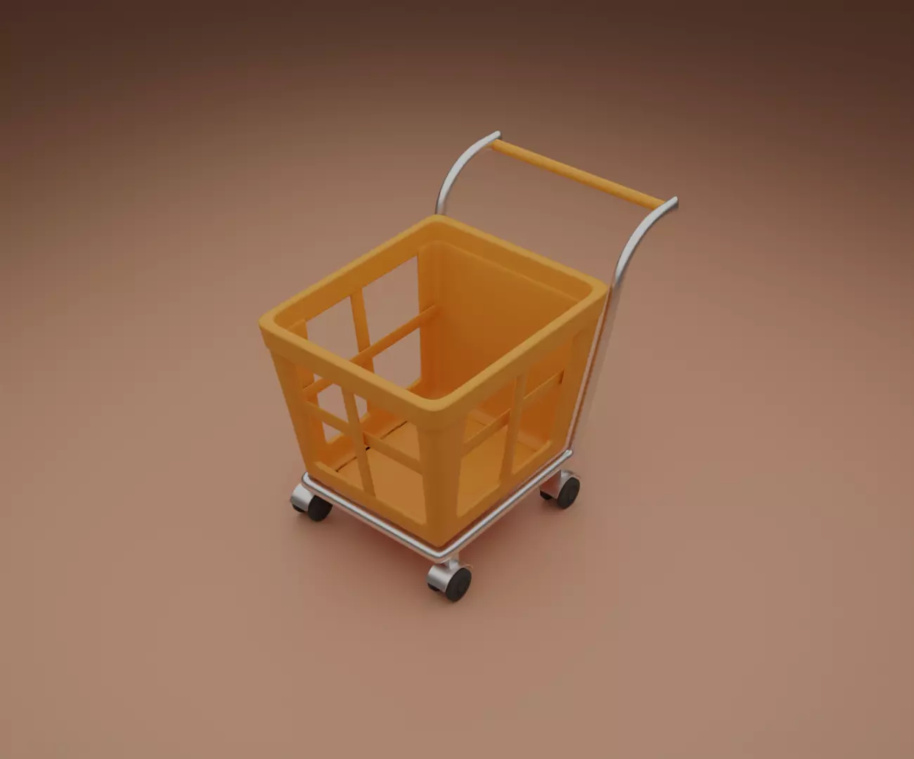 3d cart Free low-poly 3D model_0