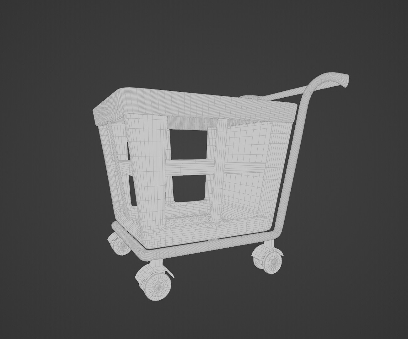 3d cart Free low-poly 3D model_6
