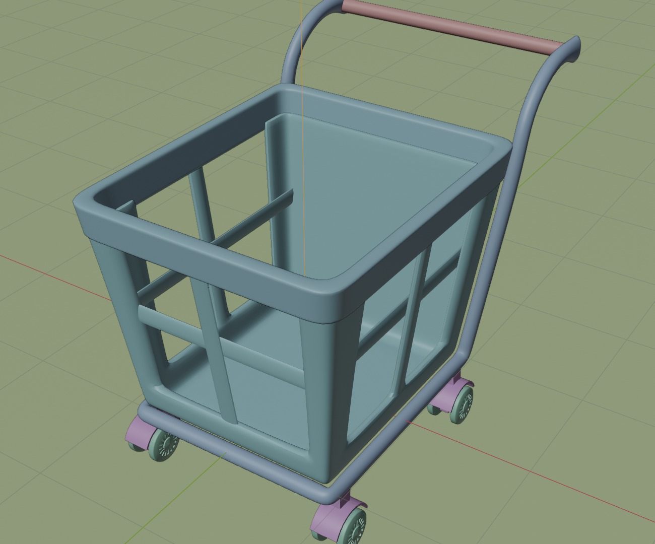 3d cart Free low-poly 3D model_2