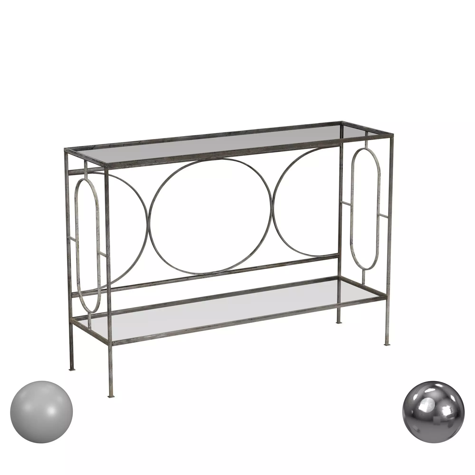 Uttermost Luano Silver Console Table Low-poly 3D model_0