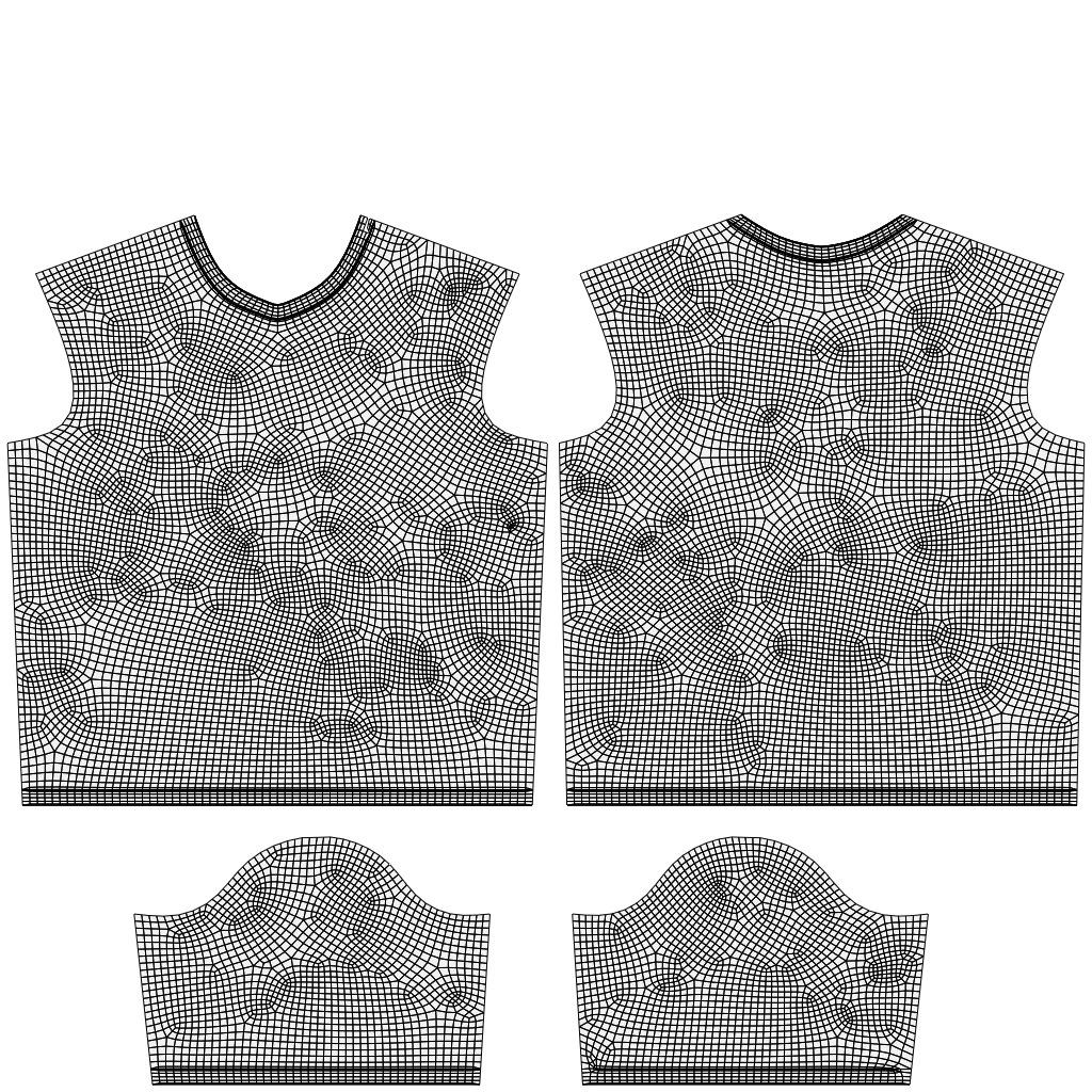 Men Stripes Short Sleeve T Shirt Grunge Harajuku Oversized Tee Low-poly 3D model_9