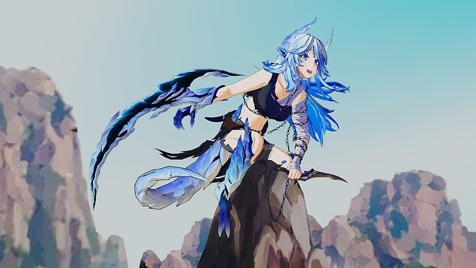 Ziel The Crystal Chimera v3 Low-poly 3D model