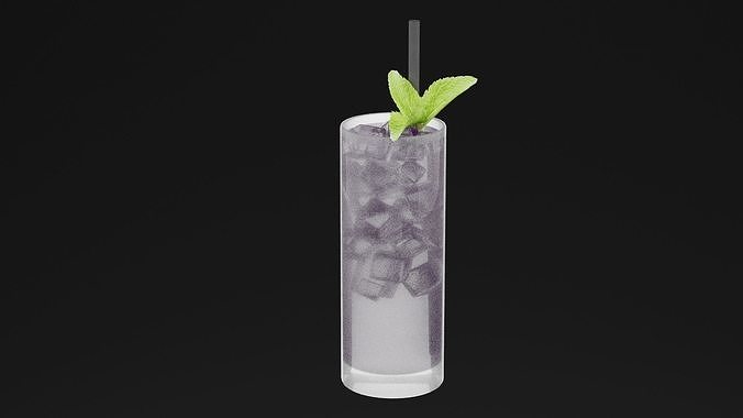 Zesty Cooler Drink Low-poly 3D model