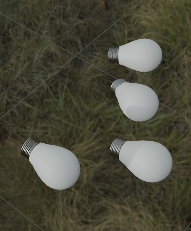 Lightbulbs Low-poly 3D model_2