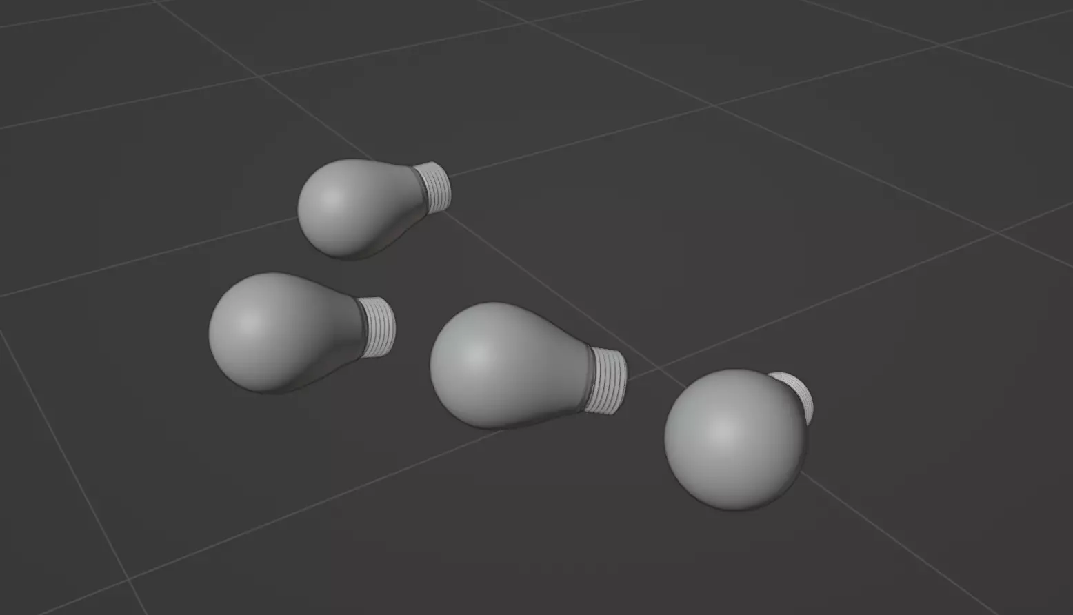 Lightbulbs Low-poly 3D model_0
