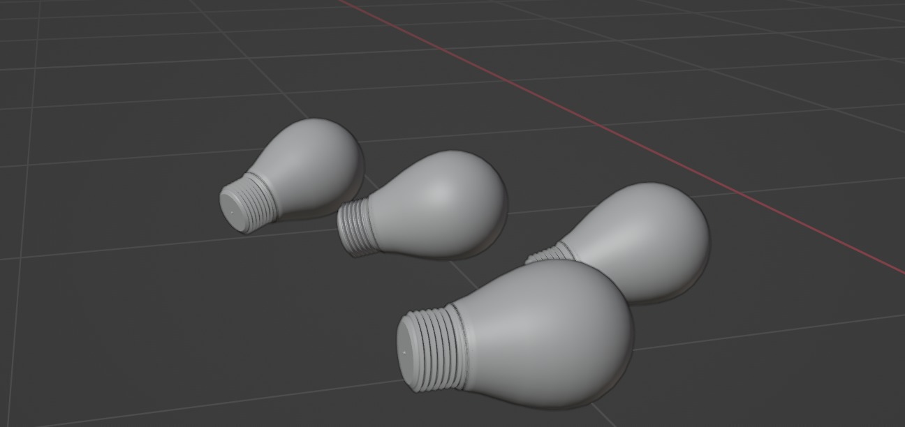 Lightbulbs Low-poly 3D model_3