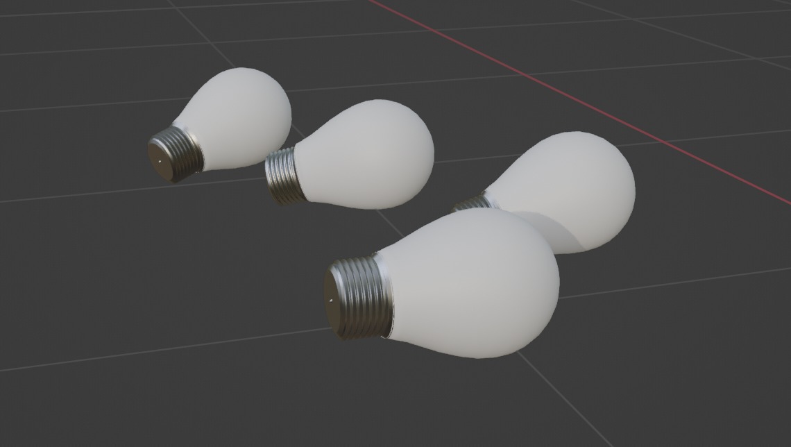 Lightbulbs Low-poly 3D model_4