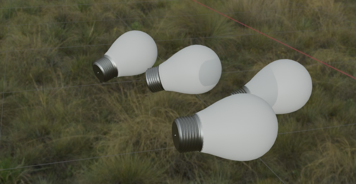 Lightbulbs Low-poly 3D model_5