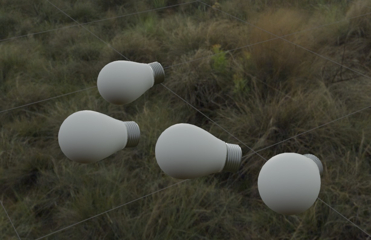 Lightbulbs Low-poly 3D model_1