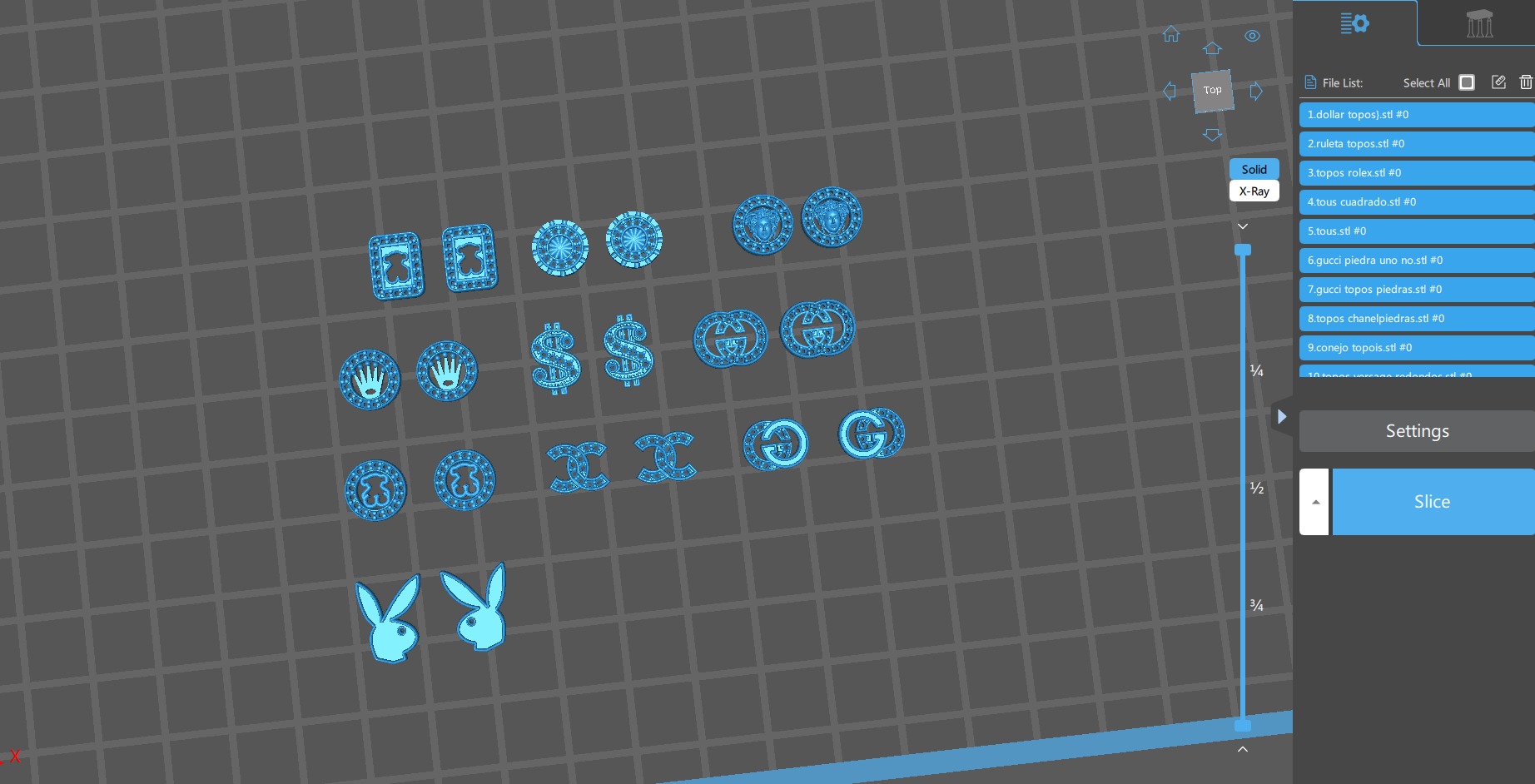 Aretes -Topitos para dama paquete de 10 -v- 3D print model_13