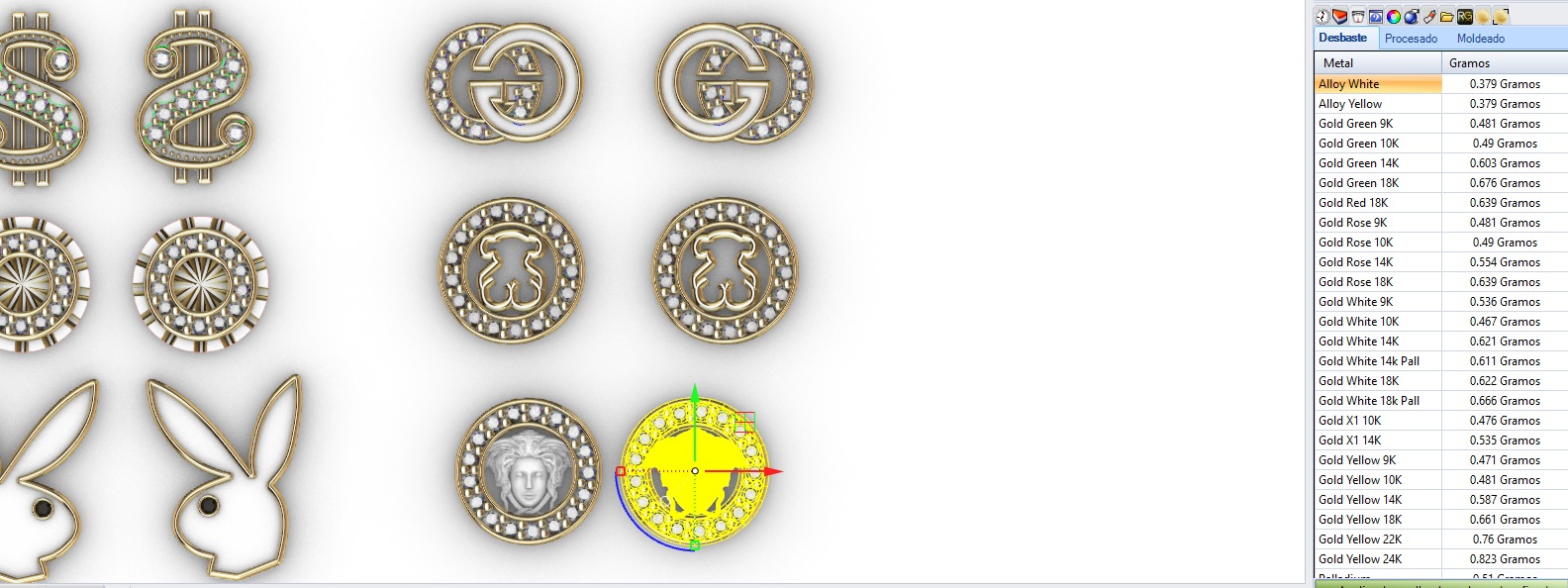 Aretes -Topitos para dama paquete de 10 -v- 3D print model_12