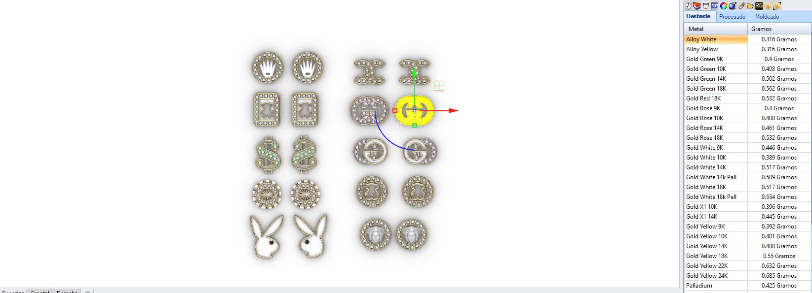 Aretes -Topitos para dama paquete de 10 -v- 3D print model_9