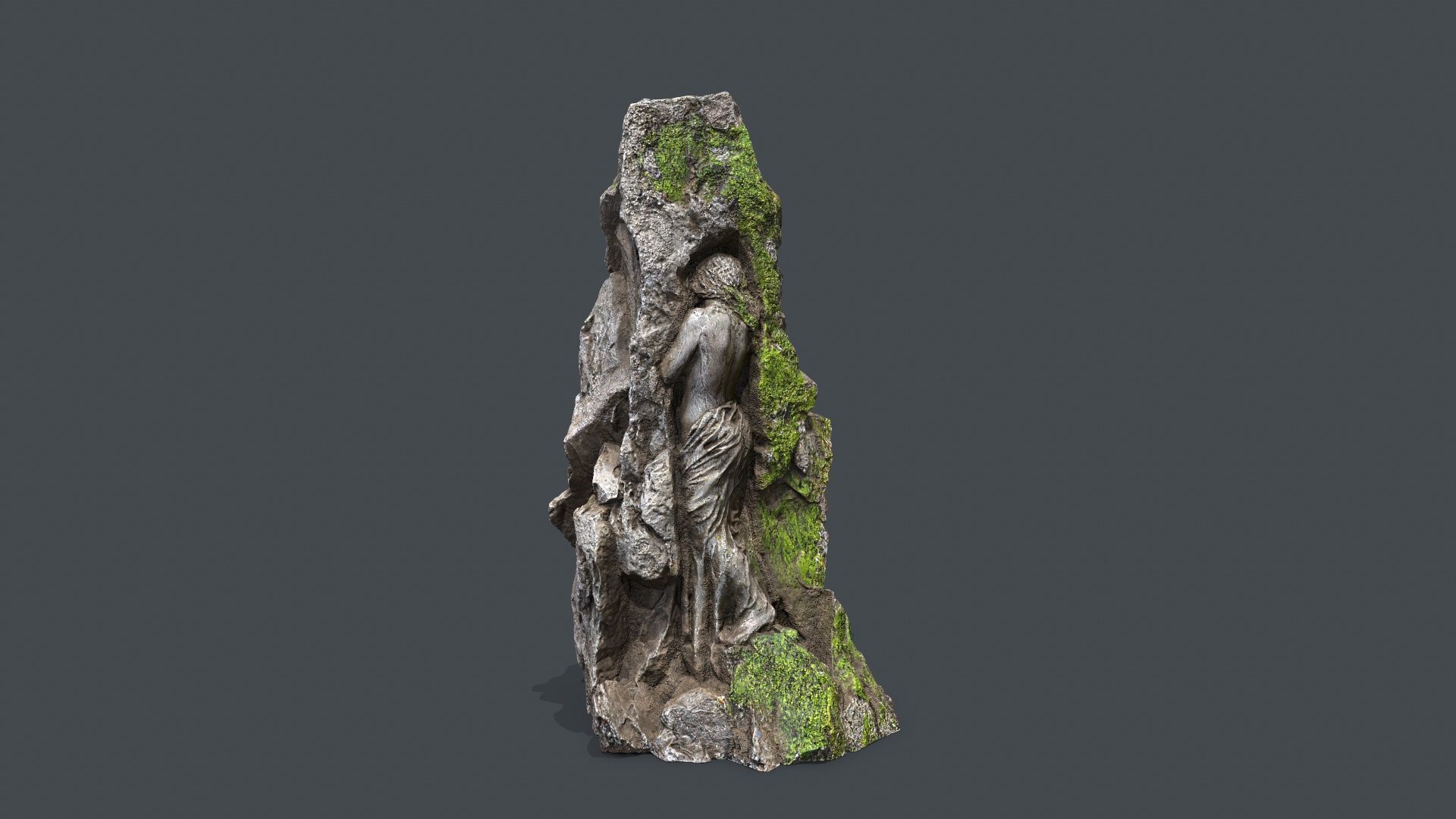 statue Low-poly 3D model_3