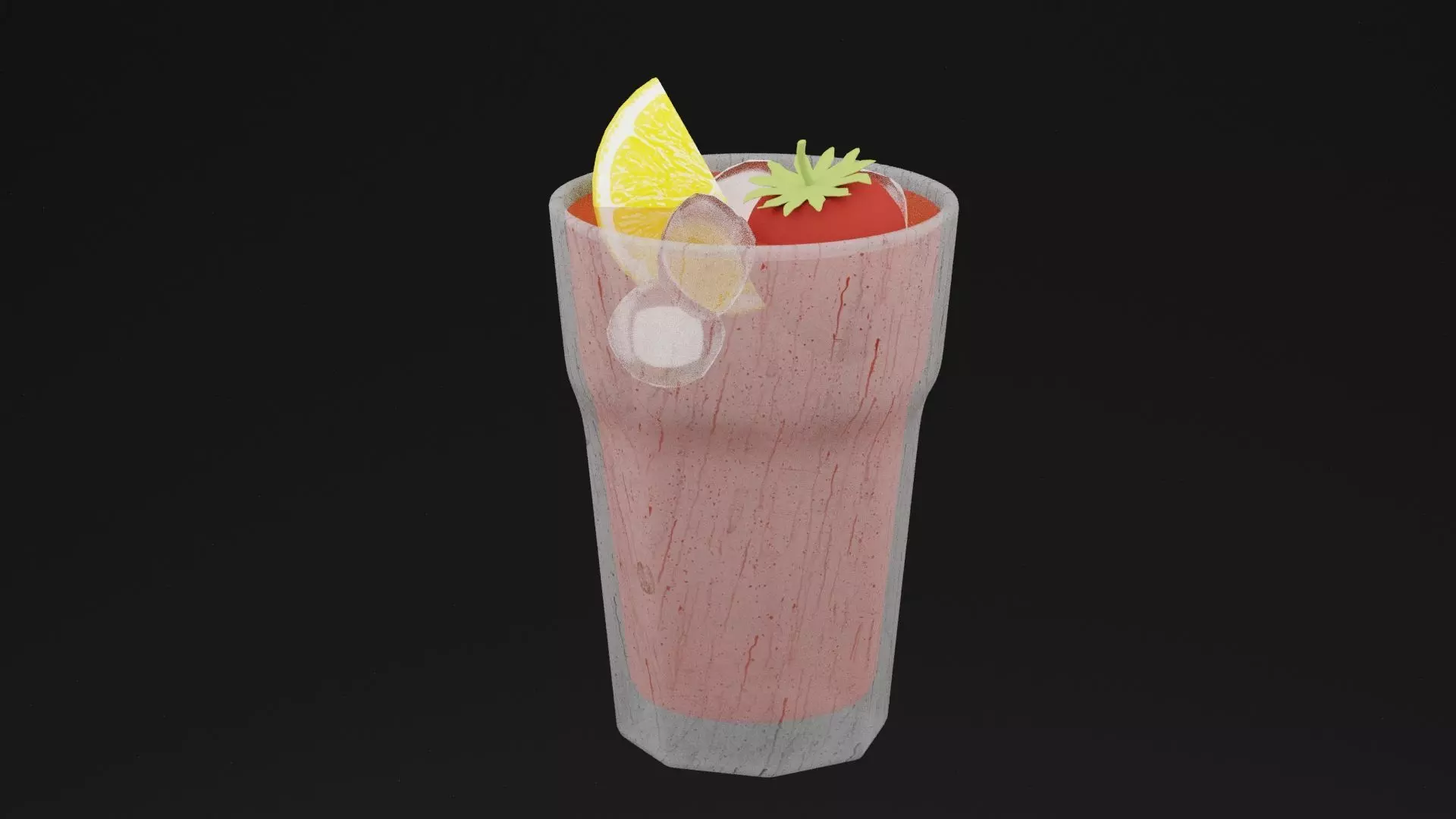 Tropical Splash Drink Low-poly 3D model