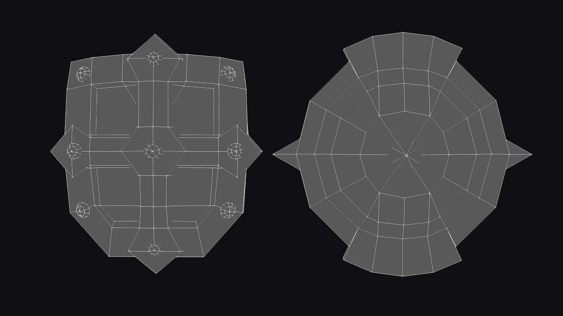 Shield Armor Defense Weapon Cartoon Medieval Melee Board Low-poly 3D model_10