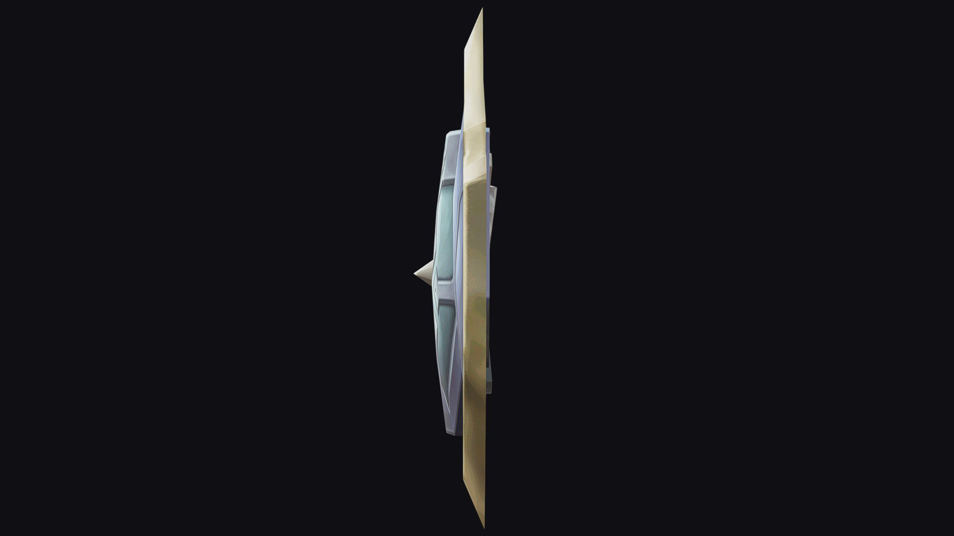 Shield Armor Defense Weapon Cartoon Medieval Melee Board Low-poly 3D model_4