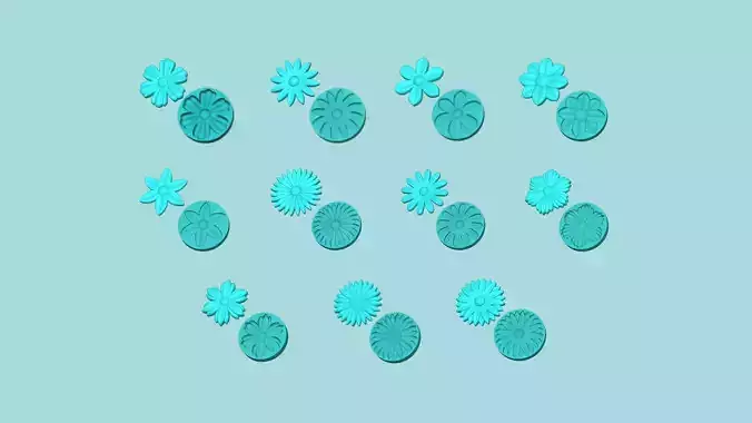 11 Margarita Flowers Collection - Mold Silicon Maker - Template 