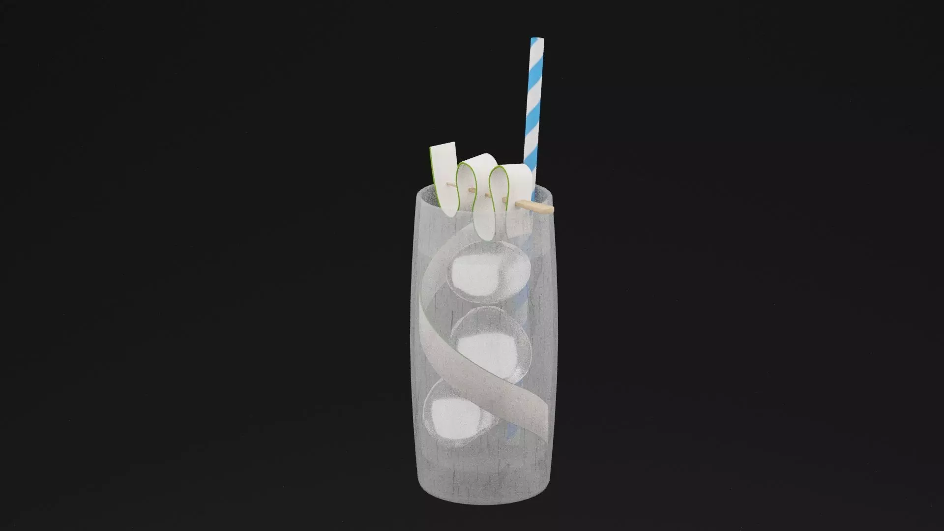 Sunset Sipper Drink Low-poly 3D model