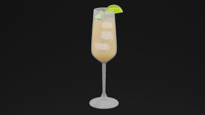 Sunrise Spark Drink Low-poly 3D model