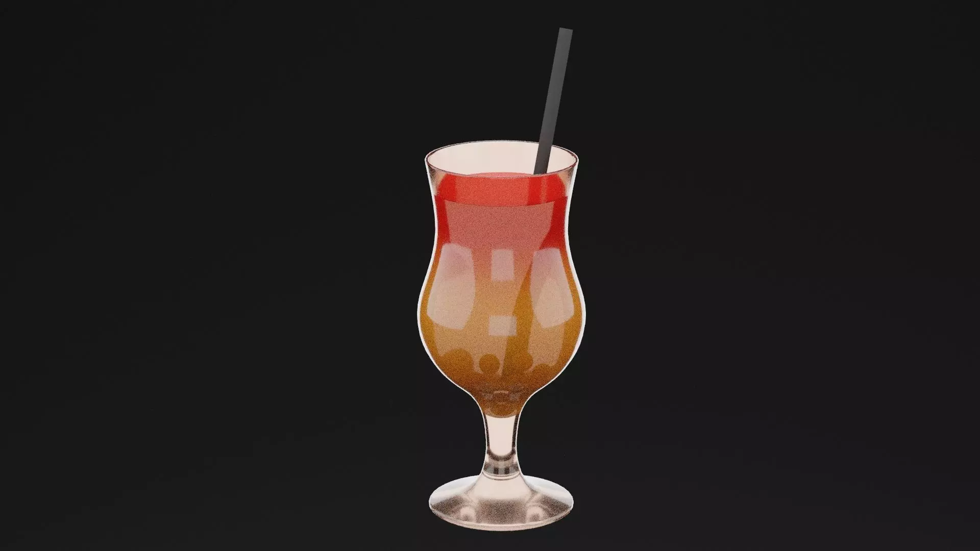 Summer Cocktail Vodka Low-poly 3D model