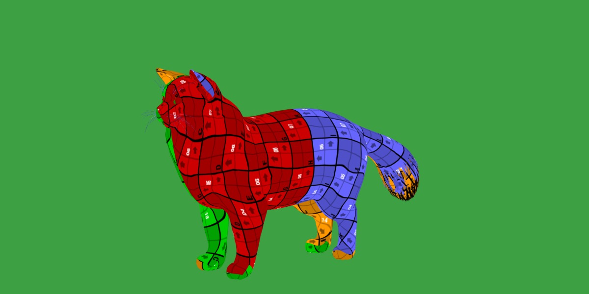 Ragdoll Cat Breed Low-poly 3D model_17