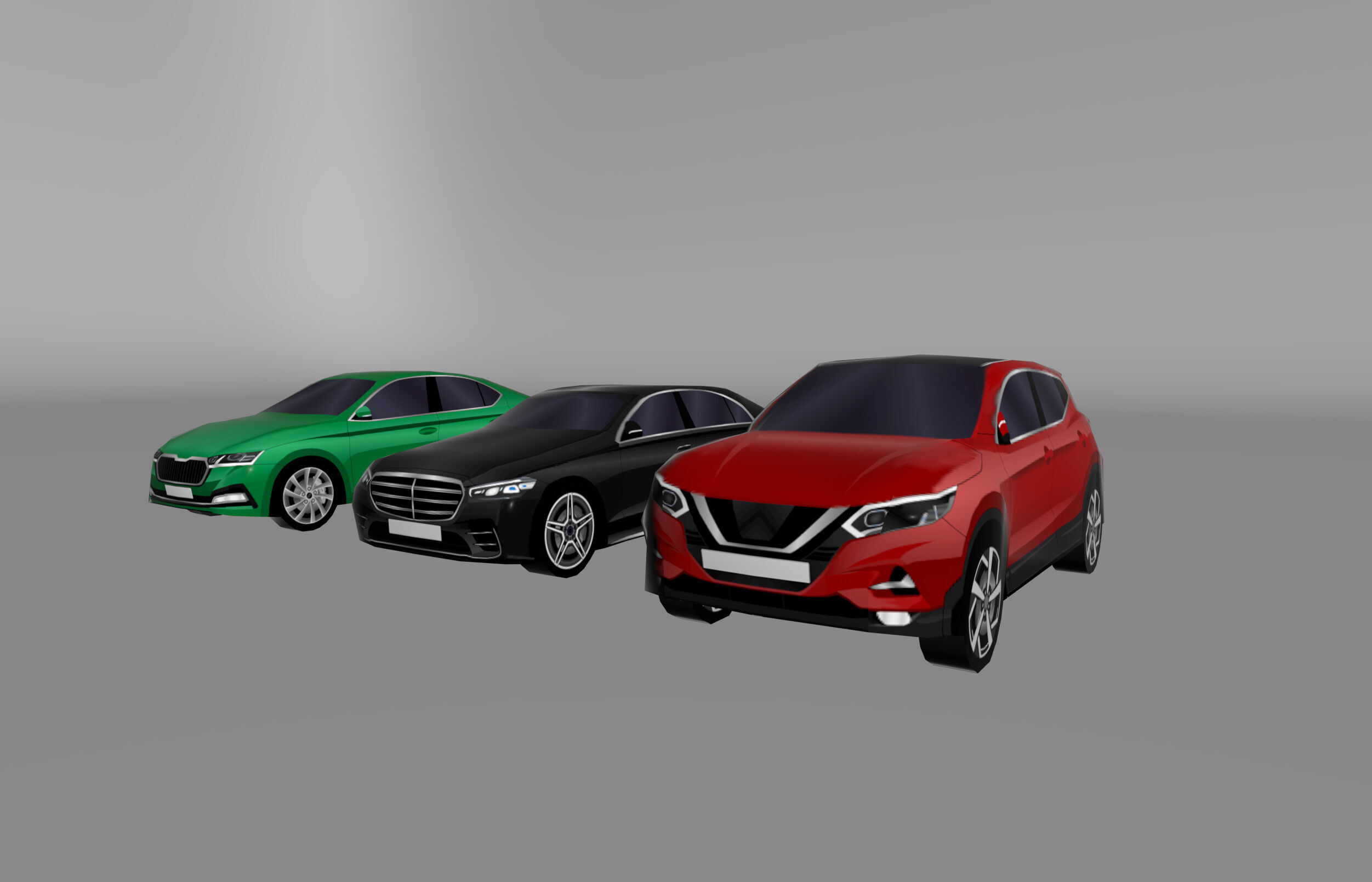 28 Lowpoly Realistic Background Vehicles Low-poly 3D model_5