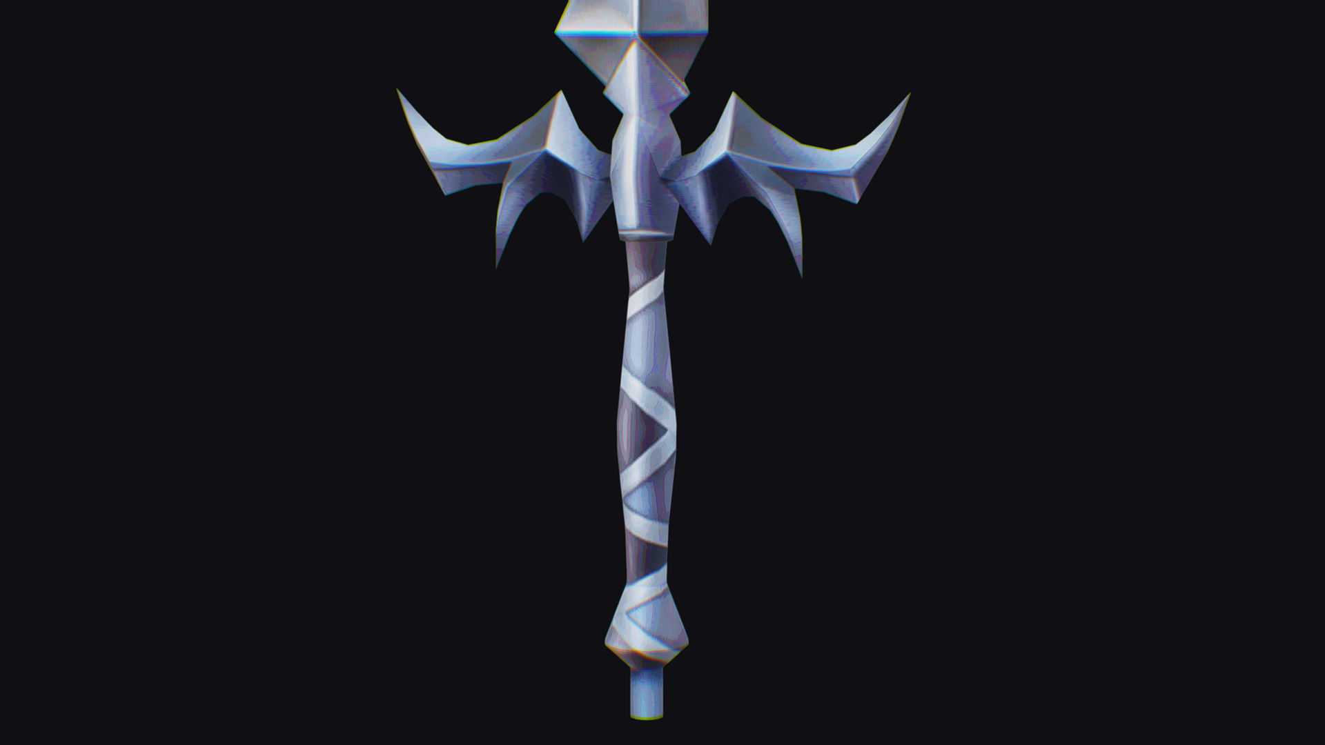 Sword Edged Weapon One Handed Medieval Melee Knife Iron Blade Low-poly 3D model_11