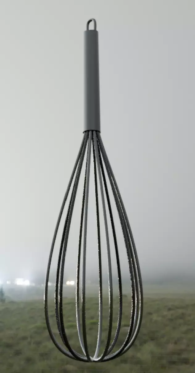 Whisk Low-poly 3D model_0