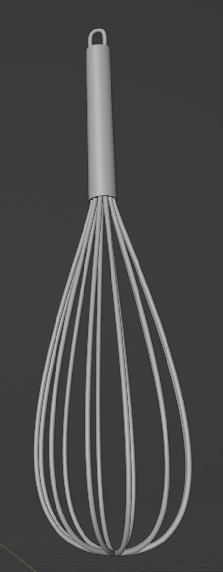 Whisk Low-poly 3D model_4