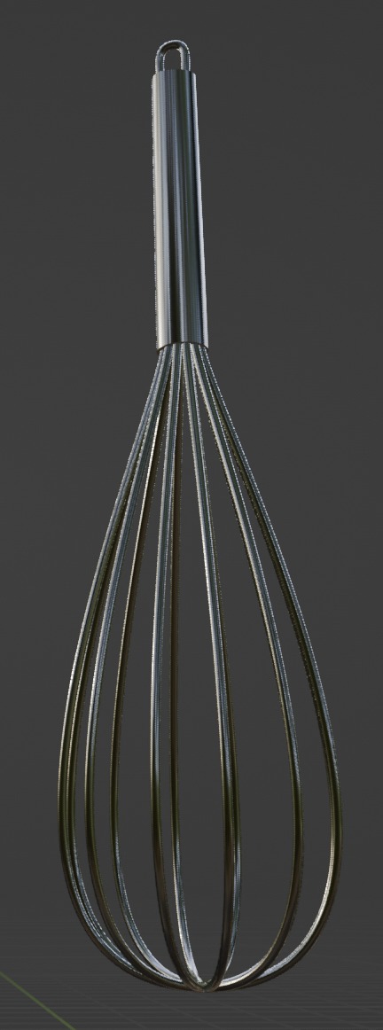 Whisk Low-poly 3D model_3