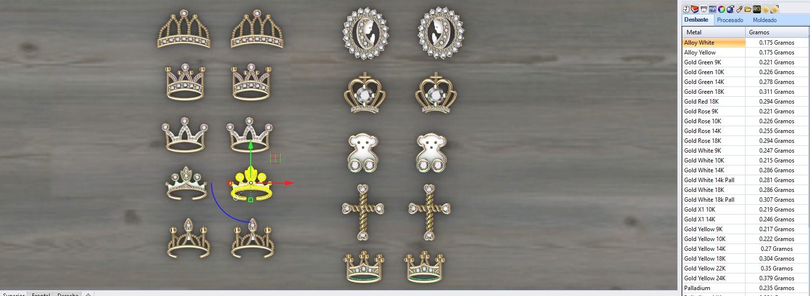 Aretes -Topitos para dama paquete de 10 -v- 3D print model_9