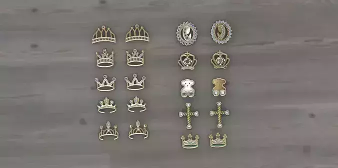 Aretes -Topitos para dama paquete de 10 -v- 3D print model
